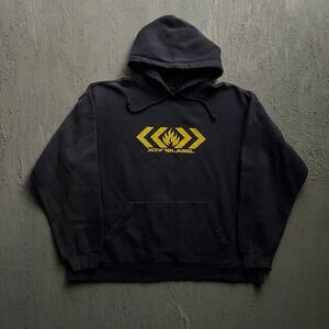 Vintage Black Label Hoodie XL Blue 1990s Skateboard Streetwear